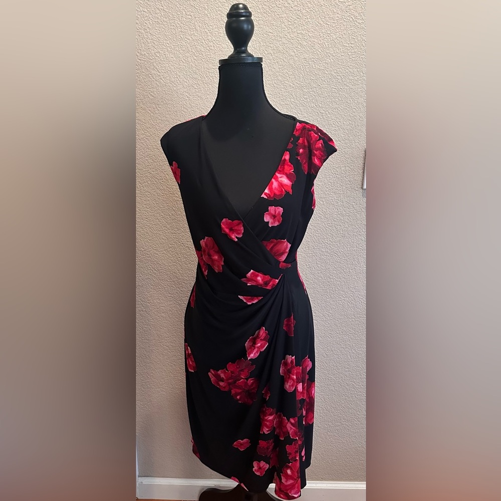 American Living Black and Red Asymmetrical Dress